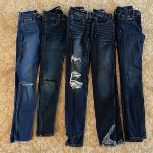 Lot of American Eagle Hollister Women’s Jeans 00